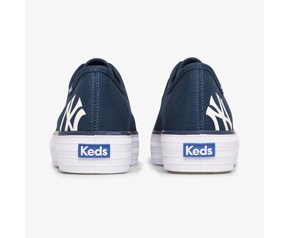 Tenis Keds Mujer Azul Marino - Triple Kick Mlb® - 6871-FJDES